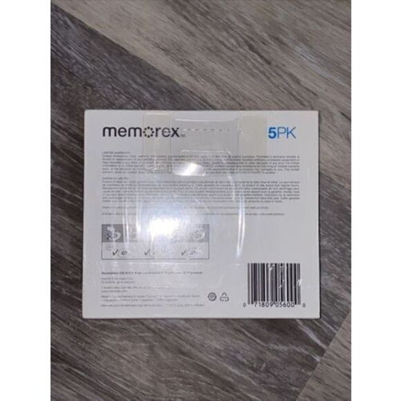 NEW Memorex Music CD-R 700 MB 80 Minute 40X 5-Pack with Slim Jewel Cases - Picture 2 of 2